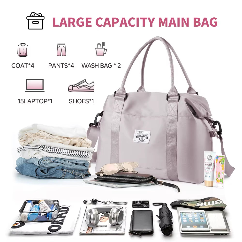 Waterproof Duffel Bags Gym Large Travel Tote Bag Weekender Carry on Overnight Travel Bags